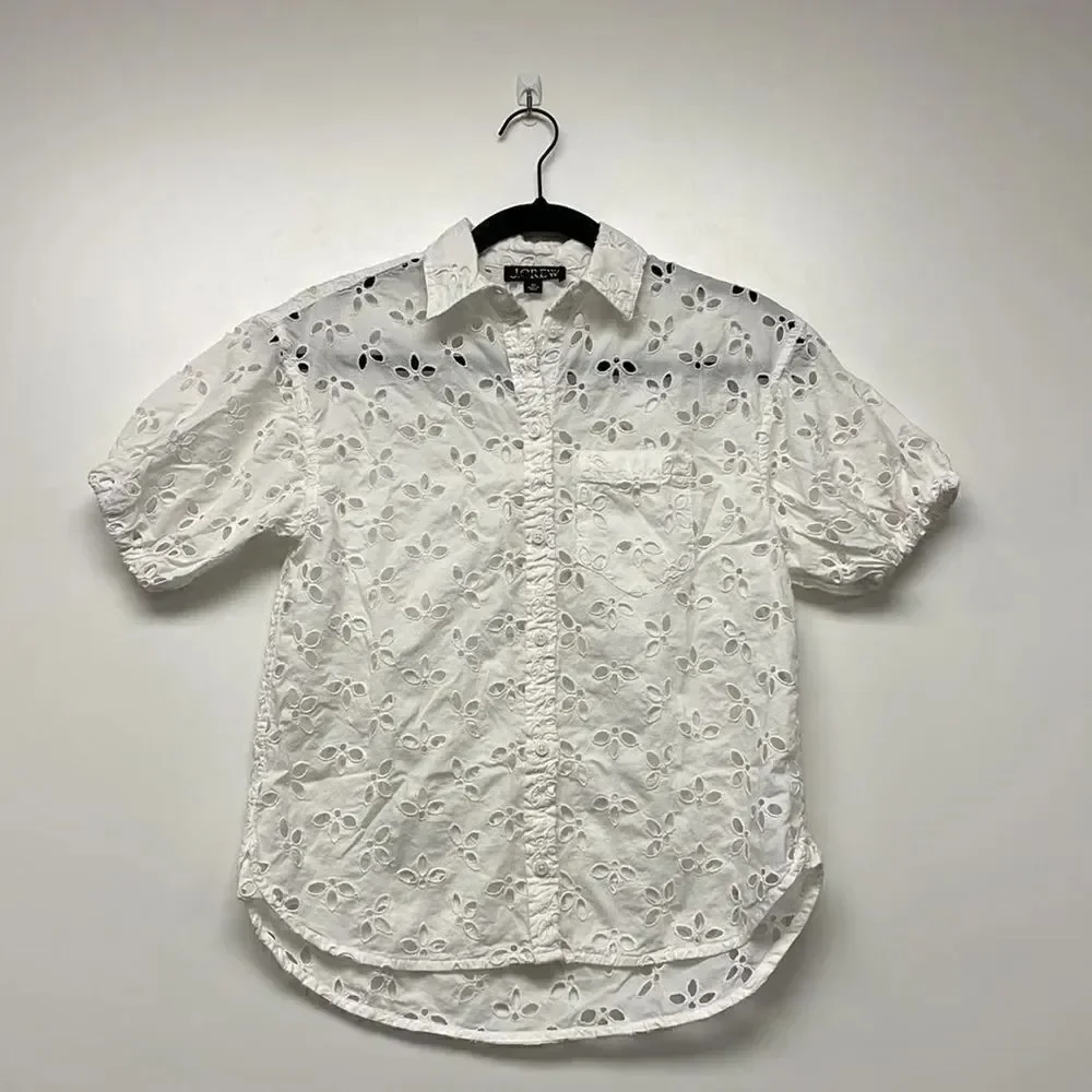 J. Crew Spring garden top in eyelet*